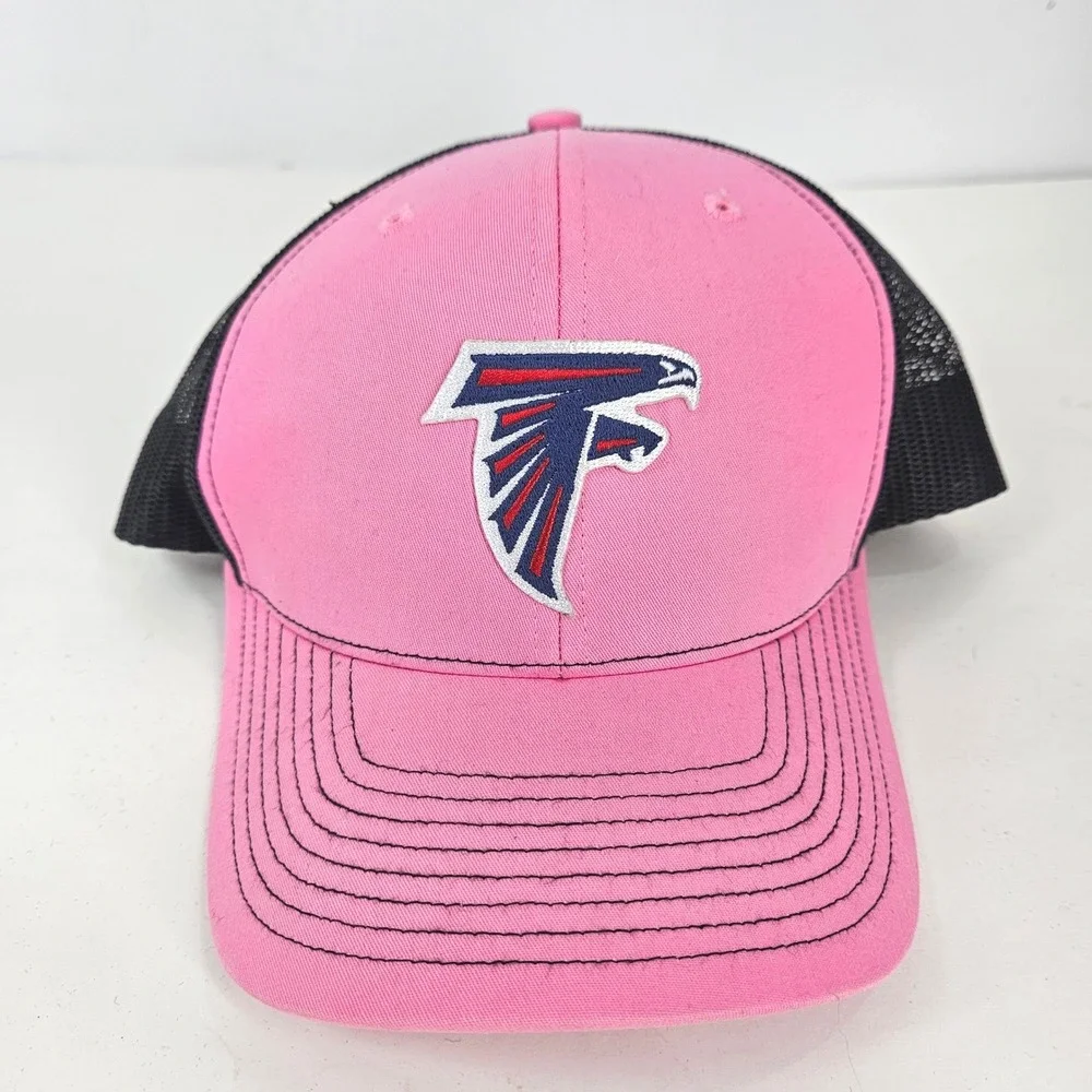 Atlanta Falcons Richardson Trucker Hat Pink Black Mesh Snapback Cap Ltd Ed.